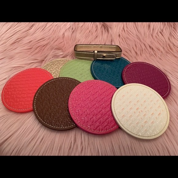 Coach Other - Coach brand embossed leather coasters